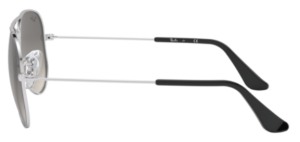 Patillas originales Ray-Ban RB9506S Junior JUNIOR AVIATOR, color 271 · Negro sobre plata
