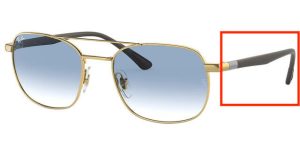 Patillas originales Ray-Ban RB3670, color 001 · Oro