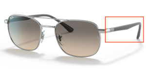 Patillas originales Ray-Ban RB3670, color 003 · Plata