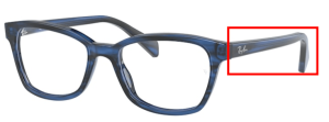 Patillas originales Ray-Ban RB1591 Vista Junior, color 3848 · Rayado blu