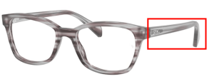 Patillas originales Ray-Ban RB1591 Vista Junior, color 3850 · Rayado gris