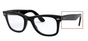 Patillas originales Ray-Ban RB5121 Vista, color 2000 · Negro brillo