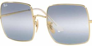 Lentes originales Ray-Ban RB1971 Square, color GA · Transparente azul degradado · plástico