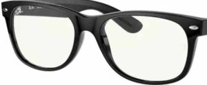 Lentes originales Ray-Ban RB2132 New Wayfarer, color BF · Transparente/azul claro filter
