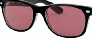 Lentes originales Ray-Ban RB2132 New Wayfarer, color U0 · Violeta fotocromático mir oro violeta