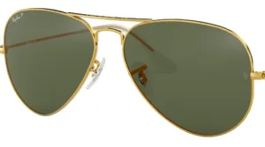 Lentes originales Ray-Ban RB3025 Aviador Piloto, color 58 · Verde polarizado