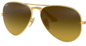 Lentes originales Ray-Ban RB3025 Aviador Piloto, color 85 · Marrón degradado