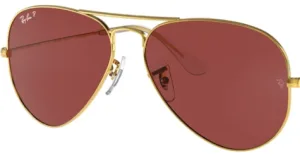 Lentes originales Ray-Ban RB3025 Aviador Piloto, color AF · Polarizado morado