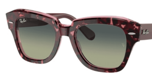 Lentes originales Ray-Ban RB2186 State Street, color BH · Verde azul degradado