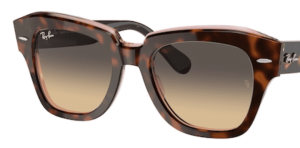 Lentes originales Ray-Ban RB2186 State Street, color BG · Marrón azul degradado