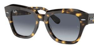 Lentes originales Ray-Ban RB2186 State Street, color 86 · Azul degradado gris