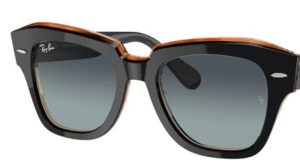 Lentes originales Ray-Ban RB2186 State Street, color 41 · Gris azul degradado