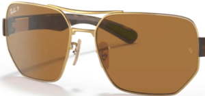 Cristales originales Ray-Ban RB3672, color 83 · Polarizado marrón · plástico