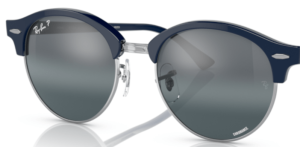 Lentes originales Ray-Ban RB4246 Clubround, color 1366G6 · Azul sobre plata