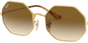 Cristales originales Ray-Ban RB1972 Octagon, color 51 · Marrón claro degradado