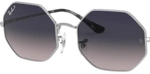 Cristales originales Ray-Ban RB1972 Octagon, color 78 · Azul degraded gris polarizado