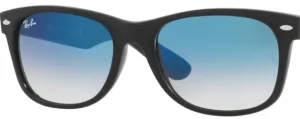 Lentes originales Ray-Ban RB2132 New Wayfarer, color 3F · Azul degradado
