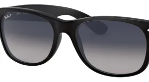 Lentes originales Ray-Ban RB2132 New Wayfarer, color 78 · Azul degraded gris polarizado