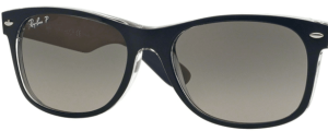 Lentes originales Ray-Ban RB2132 New Wayfarer, color M3 · Gris azul degradado polarizado