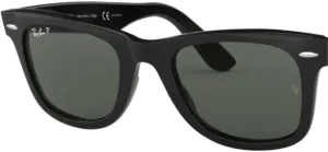 Cristales originales Ray-Ban RB2140QM Wayfarer Leather, color 58 · Verde polarizado