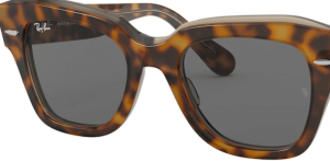 Lentes originales Ray-Ban RB2186 State Street, color B1 · Gris oscuro