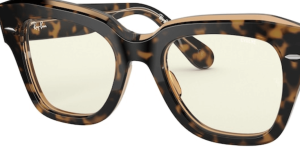 Lentes originales Ray-Ban RB2186 State Street, color BL · Gris fotocromático/azul claro filter