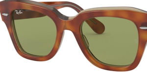 Lentes originales Ray-Ban RB2186 State Street, color 4E · Verde