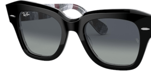 Lentes originales Ray-Ban RB2186 State Street, color 3A · Transparente degradado verde