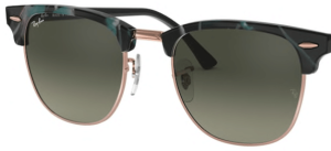 Lentes originales Ray-Ban RB3016 Clubmaster, color 71 · Gris azul degradado