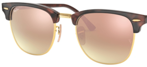 Lentes originales Ray-Ban RB3016 Clubmaster, color 7O · Cobre claro flash espejo