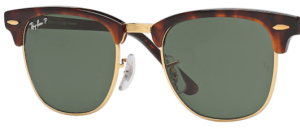 Lentes originales Ray-Ban RB3016 Clubmaster, color 8E · Verde polarizado