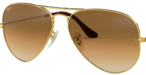 Lentes originales Ray-Ban RB3025 Aviador Piloto, color 51 · Marrón claro degradado