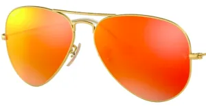 Lentes originales Ray-Ban RB3025 Aviador Piloto, color 4D · Naranja flash plarized