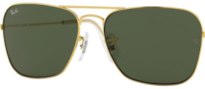 Lentes originales Ray-Ban RB3136 Caravan, color G15 · Verde clásico