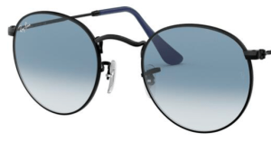 Lentes originales Ray-Ban RB3447 Round Metal, color 3F · Azul degradado
