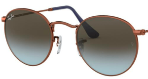 Lentes originales Ray-Ban RB3447 Round Metal, color 96 · Marrón degradado azul