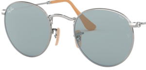 Lentes originales Ray-Ban RB3447 Round Metal, color I5 · Azul fotocromático