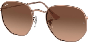Lentes originales Ray-Ban RB3548N Hexagonal, color A5 · Marrón degradado