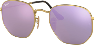 Lentes originales Ray-Ban RB3548N Hexagonal, color 8O · Espejo wisteria flash