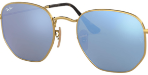 Lentes originales Ray-Ban RB3548N Hexagonal, color 9O · Sky azul flash espejo