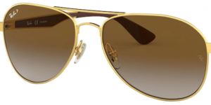 Lentes originales Ray-Ban RB3549, color T5 · Marrón degradado polarizado · plástico