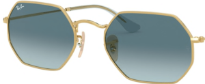 Cristales originales Ray-Ban RB3556N Octogonal, color 3M · Azul degradado