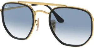 Cristales originales Ray-Ban RB3648M The Marshal II, color 3F · Azul degradado