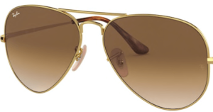 Lentes originales Ray-Ban RB3689 Aviator Metal II, color 51 · Marrón claro degradado