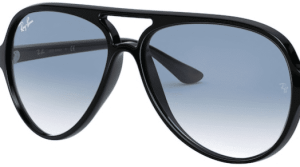 Lentes originales Ray-Ban RB4125 Cats, color 3F · Azul degradado