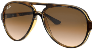 Lentes originales Ray-Ban RB4125 Cats, color 51 · Marrón claro degradado