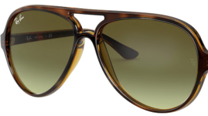 Lentes originales Ray-Ban RB4125 Cats, color A6 · Marrón degradado verde