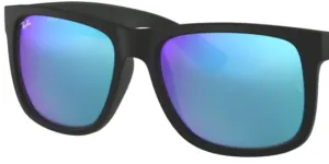 Lentes originales Ray-Ban RB4165 Justin, color 55 · Total azul espejo · plástico
