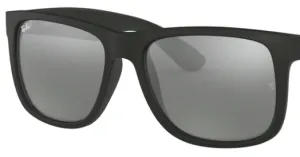 Lentes originales Ray-Ban RB4165 Justin, color 6G · Espejo gris total · plástico