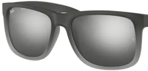 Lentes originales Ray-Ban RB4165 Justin, color 88 · Gris plata espejo · plástico